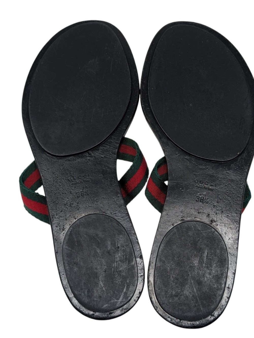 Gucci Black Lifford Web Interlocking G GG Thong Flip Flop Sandals Size EU 38.5 - Picture 10 of 12